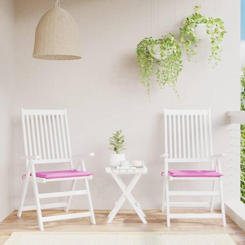 Hynder til havestol 2 stk. 50x50x4 cm stof pink