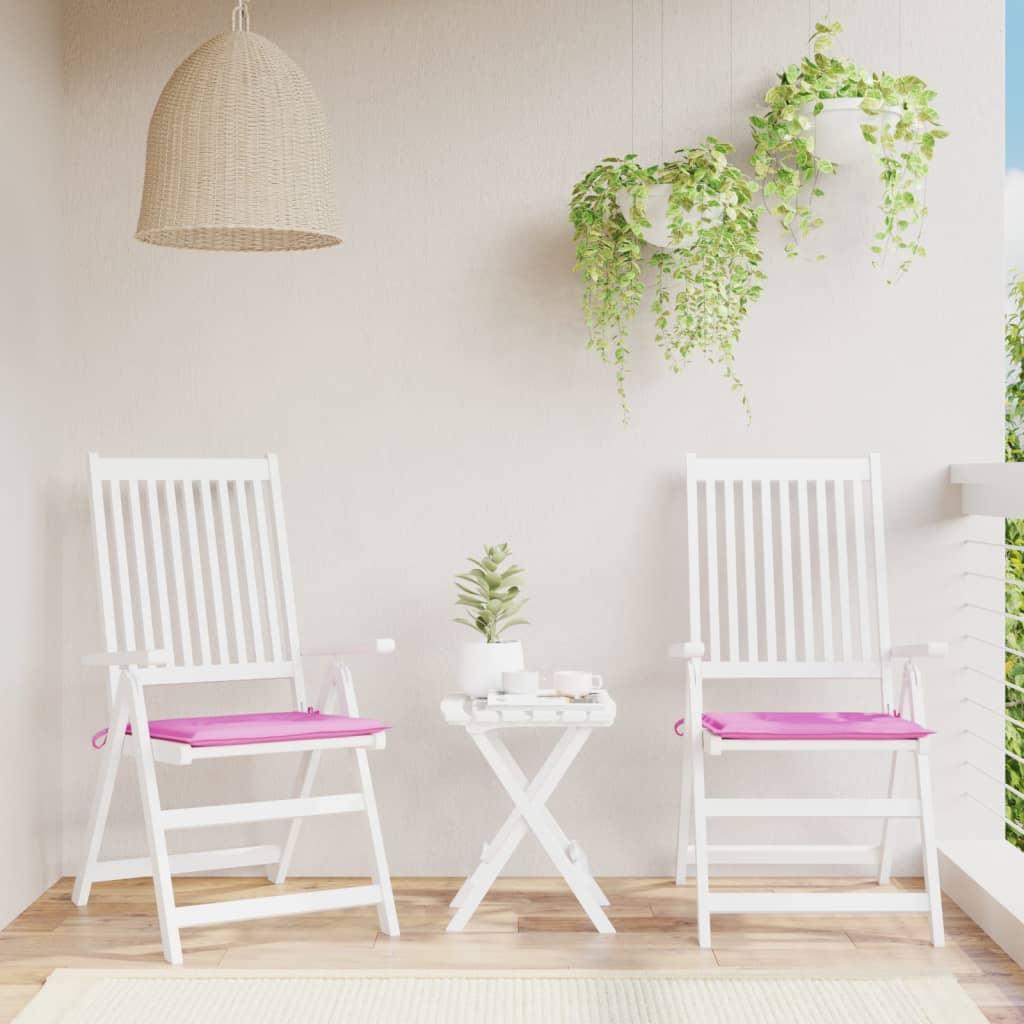 Hynder til havestol 2 stk. 50x50x4 cm stof pink