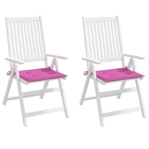 Hynder til havestol 2 stk. 50x50x3 cm stof pink