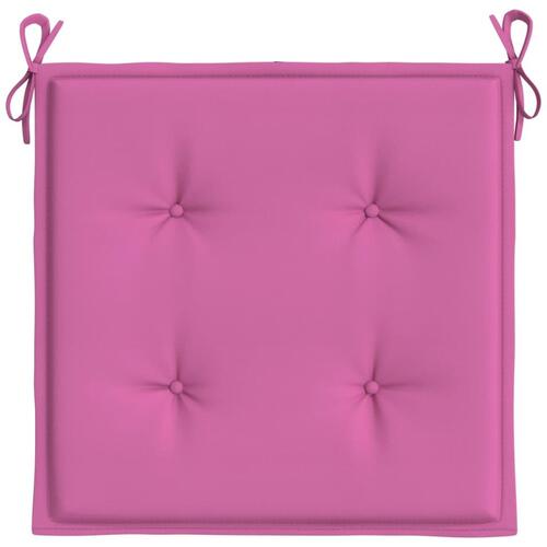 Hynder til havestol 2 stk. 50x50x4 cm stof pink