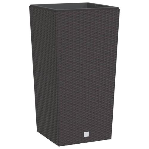Plantekrukke 21/49 l udtagelig indsats PP rattanlook brun