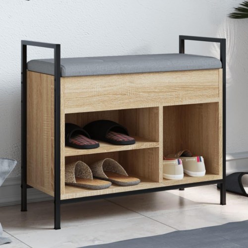 Skobænk 65,5x32x57,5 cm konstrueret træ sonoma-eg