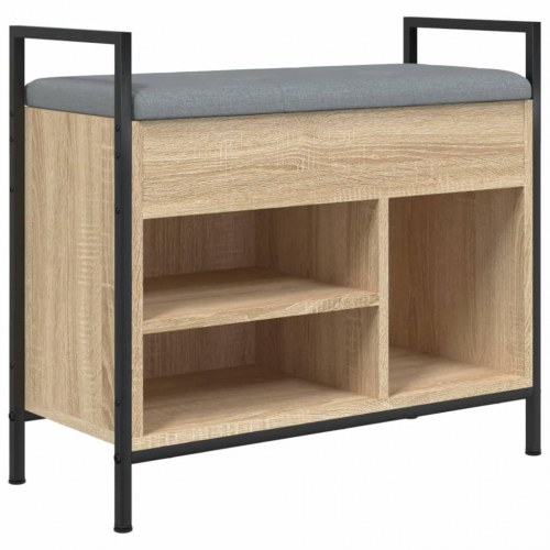 Skobænk 65,5x32x57,5 cm konstrueret træ sonoma-eg