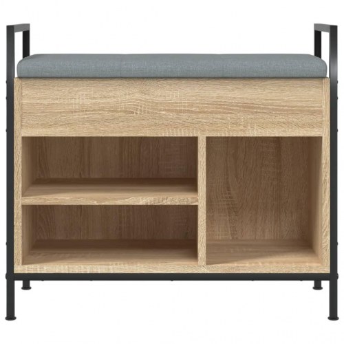 Skobænk 65,5x32x57,5 cm konstrueret træ sonoma-eg