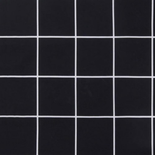 Hynde til liggestol i oxfordstof - ternet sort, 200 × 50 × 4 cm