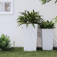Plantekrukke 21/49 l udtagelig indsats PP rattanlook hvid