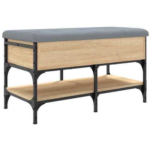 Skobænk 82x42x45 cm konstrueret træ sonoma-eg