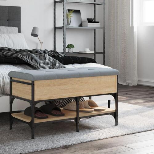 Skobænk 82x42x45 cm konstrueret træ sonoma-eg