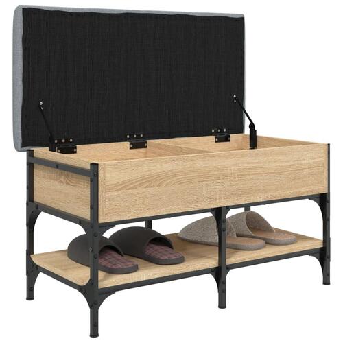 Skobænk 82x42x45 cm konstrueret træ sonoma-eg