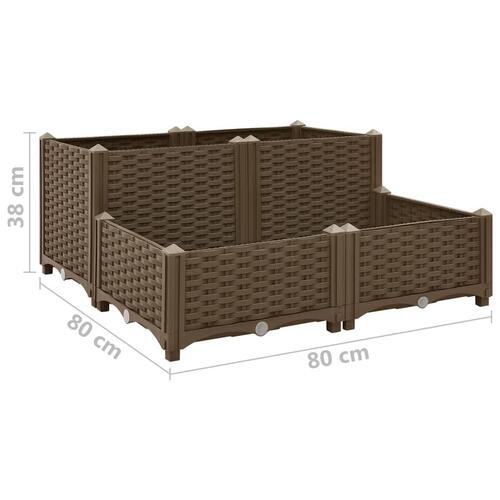 Højbed 80x80x38 cm polypropylen