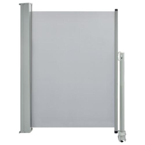 Sammenrullelig sidemarkise til terrassen 100x300 cm grå