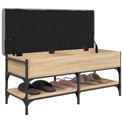 Skobænk 102x42x45 cm konstrueret træ sonoma-eg