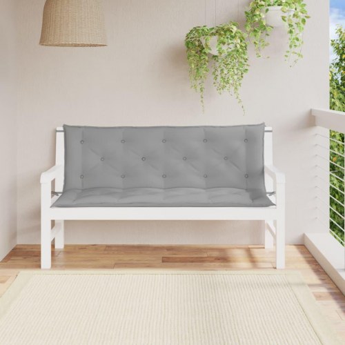 Bænkhynder til havebænk 2 stk. 150 x 50 x 7 cm - grå