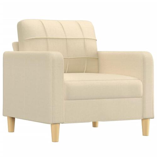 Lænestol 60 cm stof cremefarvet