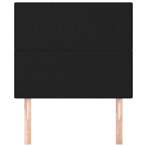Sengegavle 2 stk. 80x5x78/88 cm stof sort