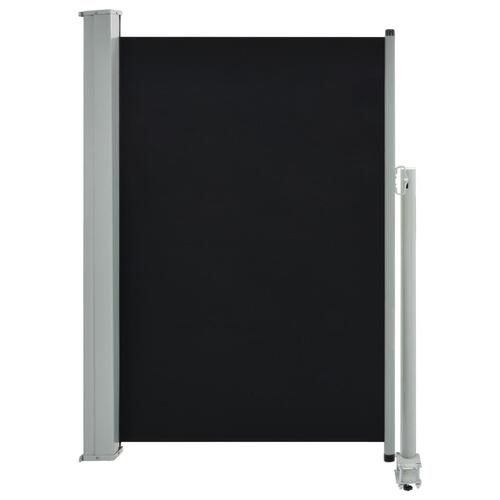 Sammenrullelig sidemarkise til terrassen 120 x 300 cm sort