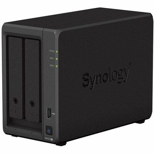 NAS-netværkslagring Synology DS723+ Sort AM4 Socket: AMD Ryzen™ AMD Ryzen R1600