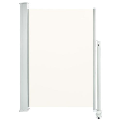 Sammenrullelig sidemarkise til terrassen 120 x 300 cm creme