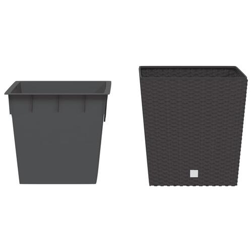 Plantekrukke 21/32 l udtagelig indsats PP rattanlook brun
