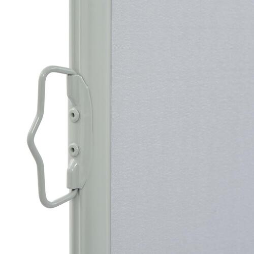 Sammenrullelig sidemarkise til terrassen 120 x 300 cm grå