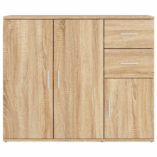 Skænk 91x29,5x75 cm konstrueret træ sonoma-eg