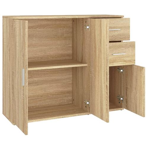 Skænk 91x29,5x75 cm konstrueret træ sonoma-eg