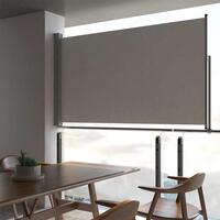 Sammenrullelig sidemarkise til terrassen 140x300 cm grå