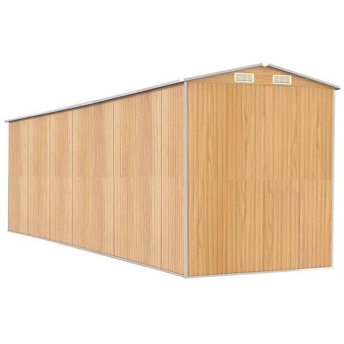 Haveskur 192x689x223 cm galvaniseret stål lysebrun