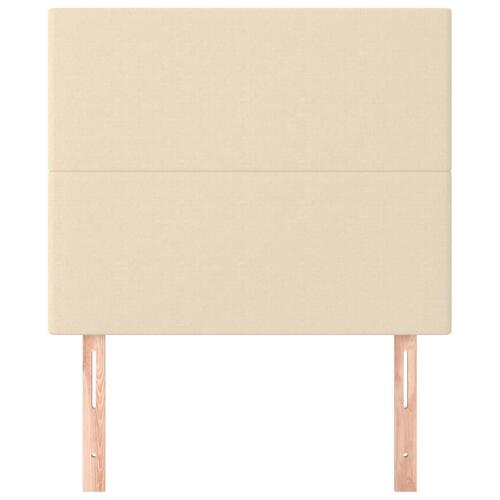 Sengegavle 2 stk. 100x5x78/88 cm stof cremefarvet