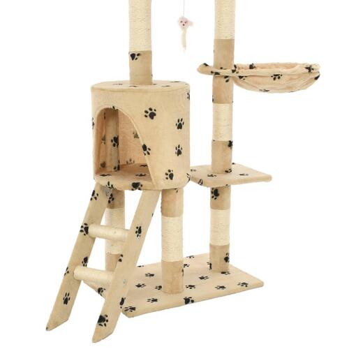Kradsetræ til katte med sisal-kradsestolper 138 cm beige poteprint