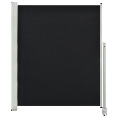 Sammenrullelig sidemarkise til terrassen 160 x 300 cm sort