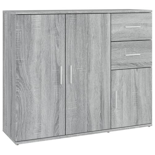 Skænk 91x29,5x75 cm konstrueret træ grå sonoma-eg