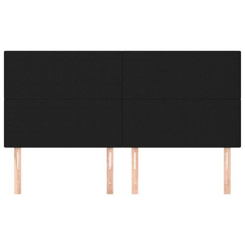 Sengegavle 4 stk. 90x5x78/88 cm stof sort