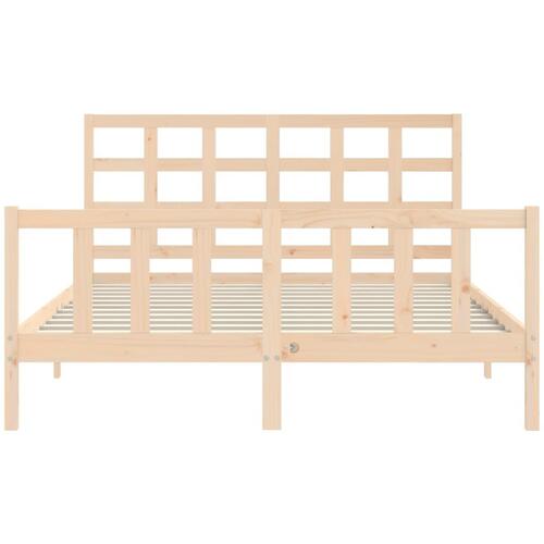Sengeramme uden madras 160x200 cm massivt fyrretræ