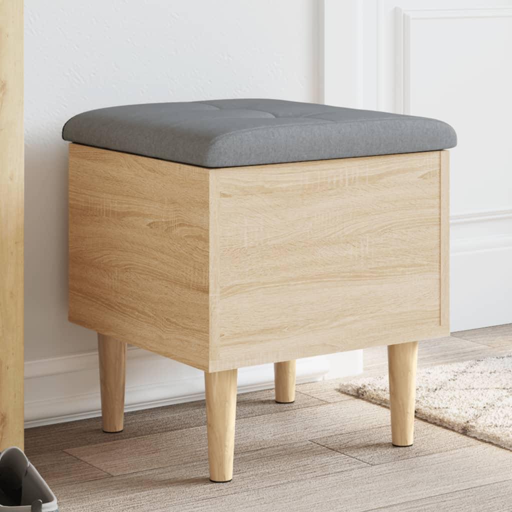 Skobænk 42x42x46 cm konstrueret træ sonoma-eg