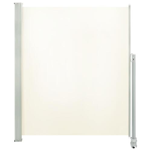 Sammenrullelig sidemarkise til terrassen 160 x 300 cm creme