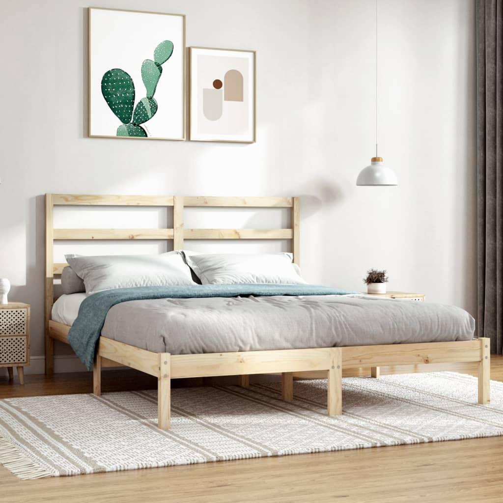 Sengeramme 140x190 cm massivt fyrretræ