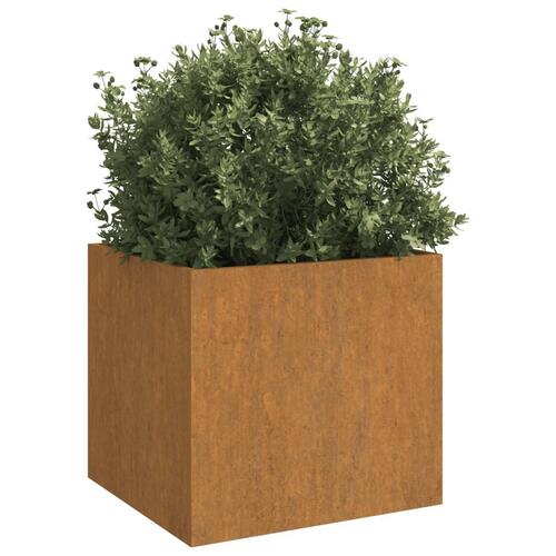 Plantekasser 2 stk. 49x47x46 cm cortenstål