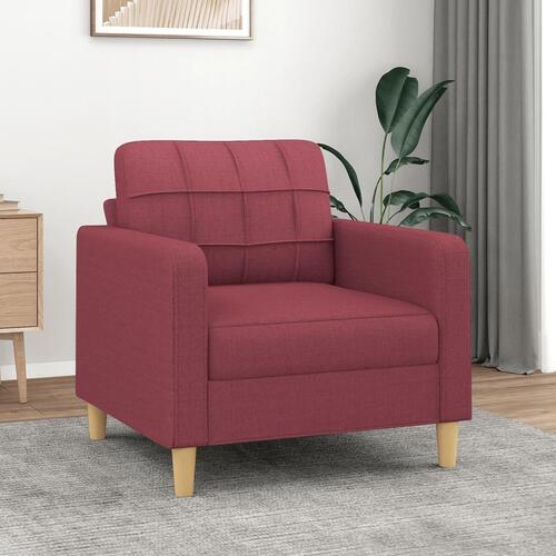 Lænestol 60 cm stof vinrød