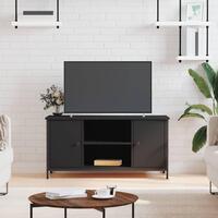Tv-bord 100x40x50 cm konstrueret træ sort