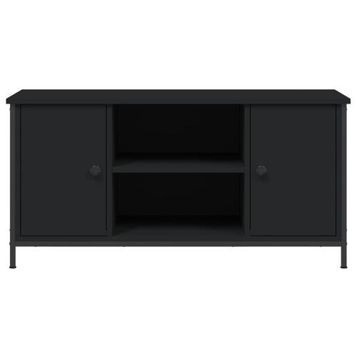 Tv-bord 100x40x50 cm konstrueret træ sort