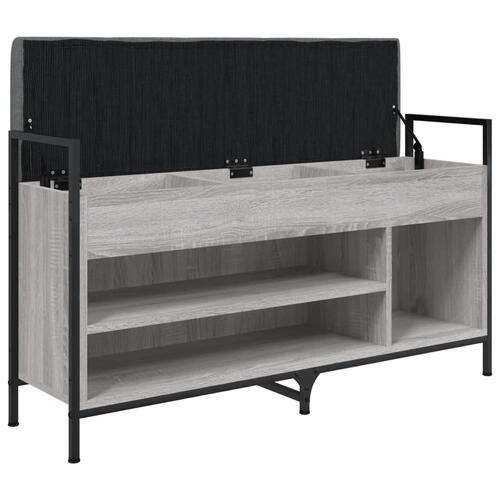 Skobænk 105,5x32x57,5 cm konstrueret træ Grå sonoma-eg