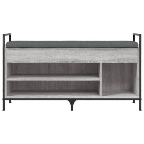 Skobænk 105,5x32x57,5 cm konstrueret træ Grå sonoma-eg