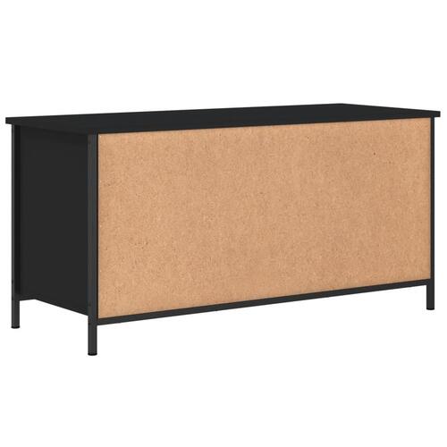 Tv-bord 100x40x50 cm konstrueret træ sort