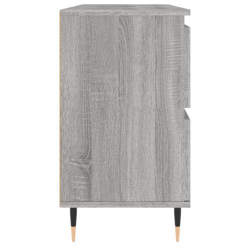 Badeværelsesskab 80x33x60 cm konstrueret træ grå sonoma-eg