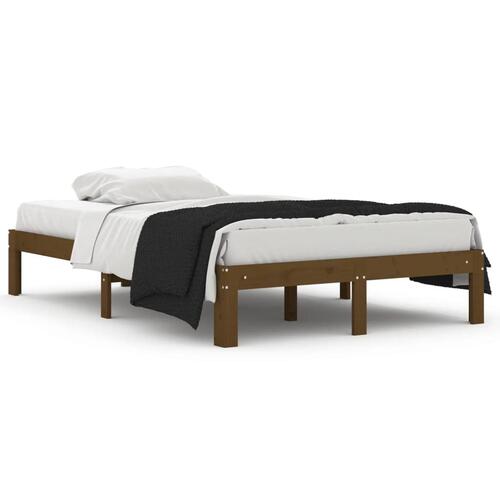 Sengeramme 120x190 cm Small Double massivt træ gyldenbrun