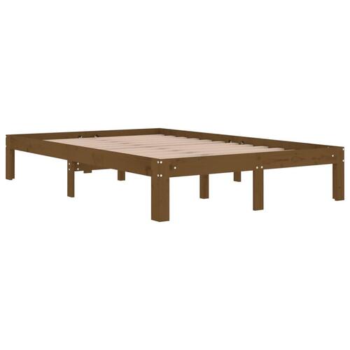 Sengeramme 120x190 cm Small Double massivt træ gyldenbrun