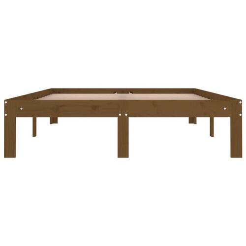 Sengeramme 120x190 cm Small Double massivt træ gyldenbrun