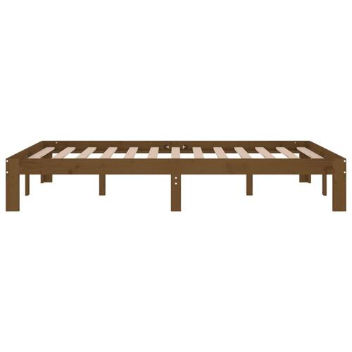 Sengeramme 120x190 cm Small Double massivt træ gyldenbrun