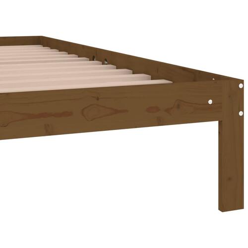 Sengeramme 120x190 cm Small Double massivt træ gyldenbrun